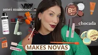 UAU! TESTANDO MAKES NOVAS COMIGO 😍 Vizzela, Nina Makeup, Princ&iacute;pia, Vic Beaute, Mari Maria ✨
