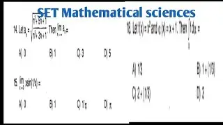 Mathematical sciences SET privious year questions #1|Kset, maharashtra set,AP set ,iit jee, IIT jam