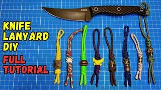 How to Make Paracord Knife Lanyards DIY Tutorial for EDC, Tactical & Outdoor Survival Fixed Blades