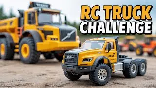 RC Truck Park Showdown Huina 1592, 1536, 1583 vs  The VOLVO Giant