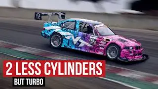 450hp B48-Swapped E36, Weighing 2300lbs, Destroys Track Times