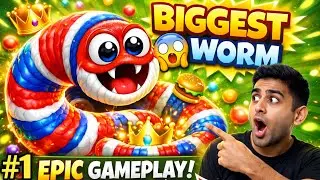Worms Zone Gameplay Walkthrough 😱 Biggest Worm Ever | Noob to Pro