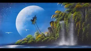 Spray paint art - Blue Island - made by street artist *time lapse*