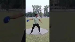 discus throw technique practice throw Indian player Chandigarh 46 stadium practice speed technique