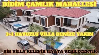 DİDİM ÇAMLIK MAHALLESİNDE 3+1 HAVUZLU VİLLA DENİZE 1.300 MT UZAKLIKTA #didim #altınkum #village