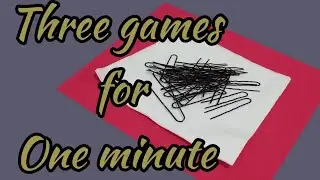Three games with hair pin(जूड़ापिन)/One minute kitty fun games.