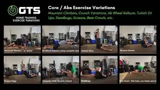 Core / Abs Home Exercise Variations v2 - GTS Exercise Index
