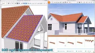 Bộ mái ngói Dynamic Component trong Sketchup