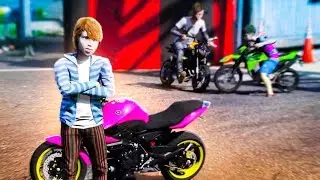 GTA V - VIDA REAL | MEU FILHO PARTICIPOU DA CORRIDA DE MOTO. #751