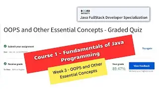 Fundamental of java programming coursera week 3 quiz answers || Board Infinity ||| Theanswershome