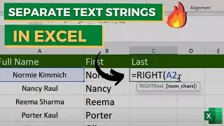 How to Separate Text Strings in Excel | Learn Text Fromulas in Excel