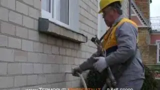 Sienų &scaron;iltinimas termoputomis FOMEPOR į oro tarpus