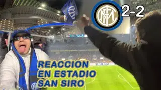 INTER vs NAPOLI 2-2 reaccion en estadio de San Siro