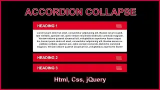 Accordion collapse । Accordion drop-down । Responsive accordions