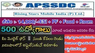 Rising stars mobile India Ltd jobs | Jobs in Mobile Assembling Company |APSSDC latest jobs |AndhraTV