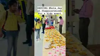 Happy Serving Serving our best food for a kids event.. Catering