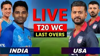 🔴 IND vs USA Live Match T20 World Cup 2026, Live Cricket Scores, Hindi Commentary, LAST OVERS