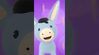 Dear Little Donkey Song | HeyKids Nursery Rhymes | Animaj Kids #shorts