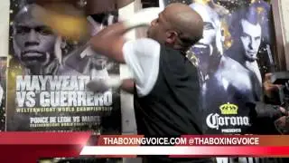FLOYD MAYWEATHER JR. WORKING SPEED BAG