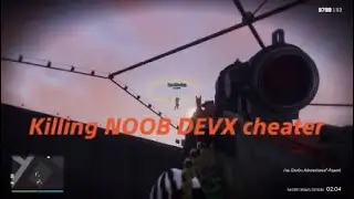 Killing a NOOB (D E V X) Crew Cheater inside the hanger glitch | ExpectHomings | GTA Online