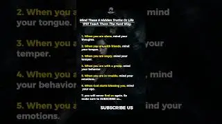 Mind These 6 Hidden Truths Or Life Will Teach Them  #darkmindpsychology #psycholgyfacts  #psychology