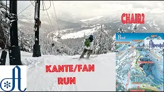 Alpental Chair 2 Kante/Fan Double Black Diamond run with map navigation in 4k [Map Guidance Video]