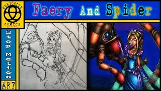 Faery And Spider - Stop Motion Art - Curiosity Comics