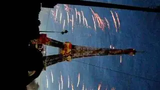 14th july 2009 fireworks, Eiffel Tower celebrates 120 years (1889-2009 )
