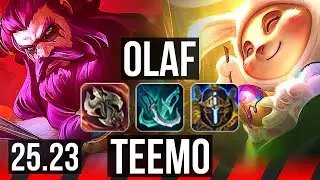 OLAF vs TEEMO (TOP) | 10/2/8, Godlike, 500+ games | EUW Master | 25.23