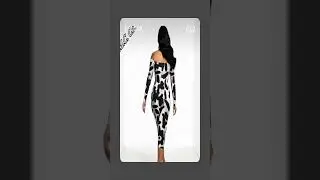 Black Flower Off -Shoulder Printed Dress. Black & White Collection.        Shop 👇 emccollection.com