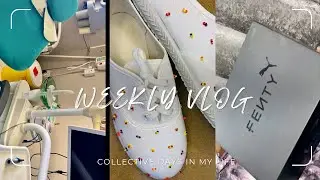 VLOG: few days in the life of a new YouTuber | dentist app+ bead work+ yap  ft. Fenty