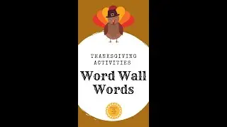 Thanksgiving Word Wall Words