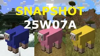New Sheep Colors Minecraft Snapshot 25w07a