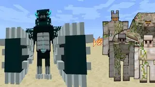War Titan Warden VS All Iron Golems / Minecraft Mob Battle