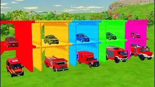TRANSPORTING POLICE CARS, FIRE DEPARTMENT, AMBULANCE VEHICLES WITH MAN TRUCKS ! Farming Simulator 22