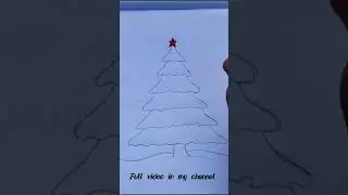 How to draw Christmas tree from triangle// draw Christmas tree 🌲