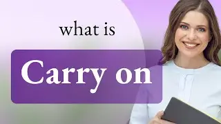 Carry on | what is CARRY ON definition