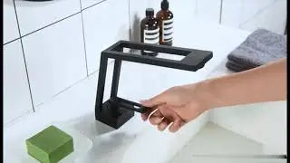 Black Bathroom Square Pipe Bathroom Faucet Black Matte
