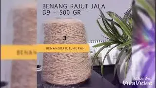 ❤❤❤Aneka warna cerah Benang Rajut Jala Katun D9, berat 0.5kg.❤❤❤