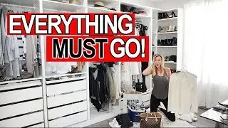 GETTING RID OF ALL MY CLOTHES! Extreme Closet Clean Out!