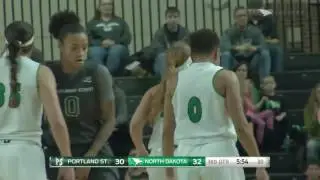 UND basketball - Highlights - women's basketball vs Portland State - 12/29/16
