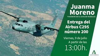 Juanma Moreno en la entrega del Airbus C295 número 200