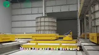 Electric Turntable Railway Transfer Trolley,Large Capacity Cast Steel Wheel Transfer Cart