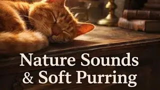 Cat Purring & Soft Nature Ambience 🐾 Sleep with Your Cat - Relaxing White Noise [No Music]