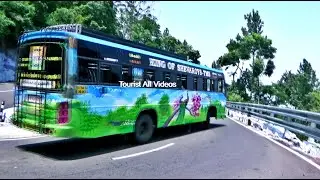 Tourist King of Shevaroys TMS Private Bus and Lorry Turning On 19/20 Hairpin Bend Yercadu Hills.