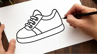 How to Draw a Shoe (Step by Step) | Easy Shoe Drawing Tutorial for Beginners