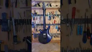 John Petrucci signature guitar on the workbench for electronic upgrades #luthier #guitarrepair