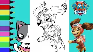 Coloring Paw Patrol Liberty and Tracker Coloring Book Pages | Sprinkled Donuts JR