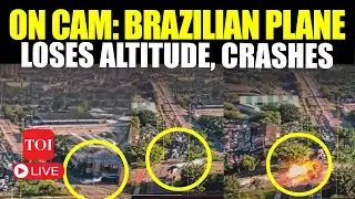 Brazil Plane Crash LIVE | CCTV Shows Pilot Losing Control, Smashing Aircraft Into Sao Paulo Street