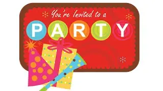 Party Invitation Vector design - Coreldraw tutorials